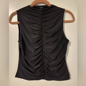 Saints21 NWT Black Ruched Top